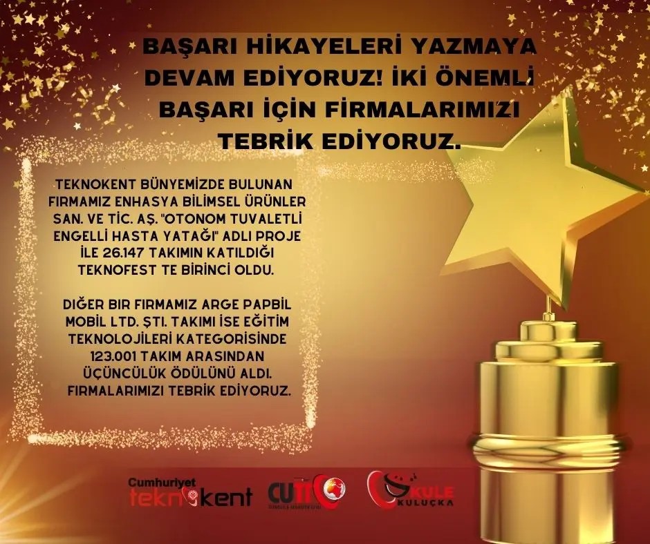 BAŞARI HİKAYELERİ YAZMAYA DEVAM EDİYORUZ! İKİ ÖNEMLİ BAŞARI İÇİN FİRMALARIMIZI TEBRİK EDİYORUZ.